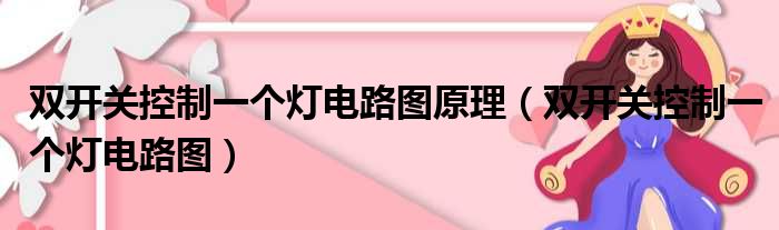 双开关控制一个灯电路图原理 双开关控制一个灯电路图