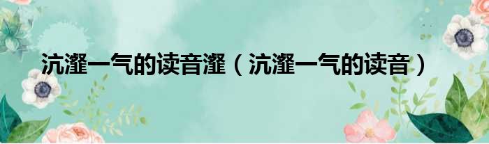 沆瀣一气的读音瀣 沆瀣一气的读音