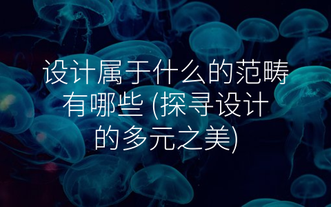 设计属于什么的范畴有哪些 (探寻设计的多元之美)