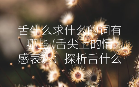 舌什么求什么的词有哪些 (舌尖上的情感表达：探析舌什么求什么的词汇现象)