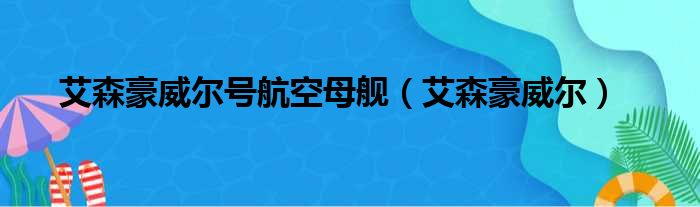 艾森豪威尔号航空母舰 艾森豪威尔