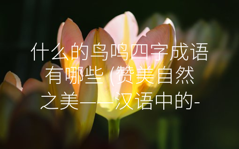什么的鸟鸣四字成语有哪些 (赞美自然之美——汉语中的-什么的鸟鸣”四字成语)