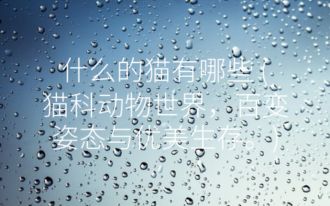 什么的猫有哪些 (猫科动物世界，百变姿态与优美生存。)