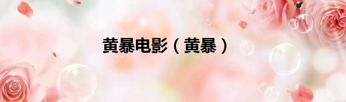 黄暴电影 黄暴