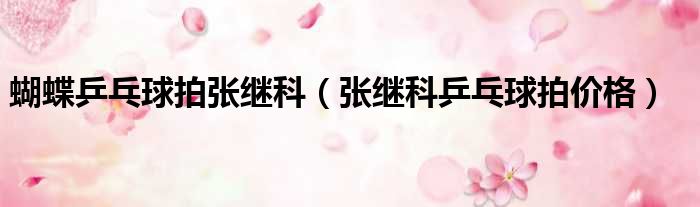 蝴蝶乒乓球拍张继科 张继科乒乓球拍价格