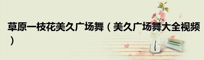 草原一枝花美久广场舞 美久广场舞大全视频