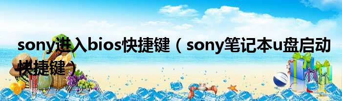 sony进入bios快捷键 sony笔记本u盘启动快捷键
