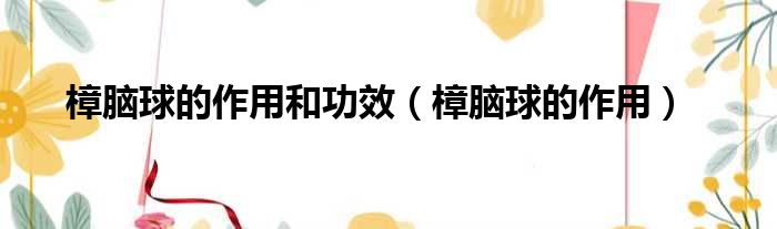 樟脑球的作用和功效 樟脑球的作用
