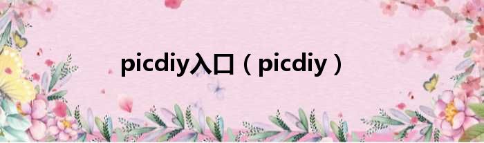 picdiy入口 picdiy
