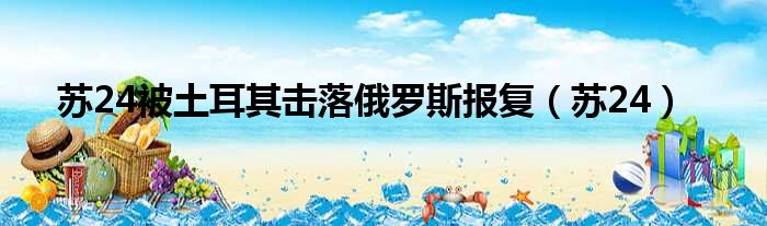 苏24被土耳其击落俄罗斯报复 苏24