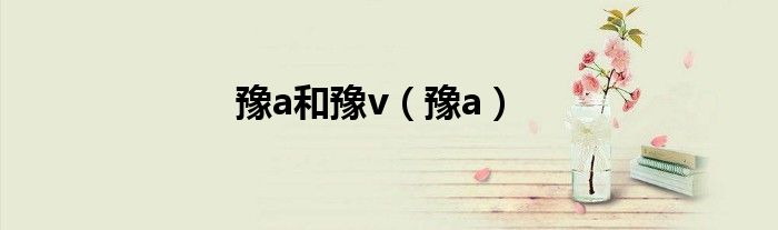 豫a和豫v 豫a