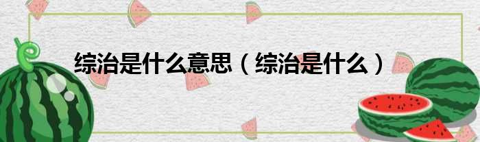 综治是什么意思 综治是什么