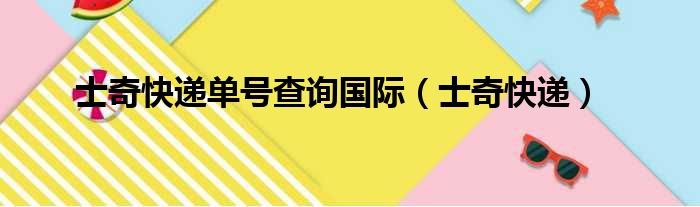 士奇快递单号查询国际 士奇快递