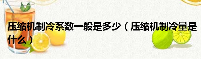 压缩机制冷系数一般是多少 压缩机制冷量是什么