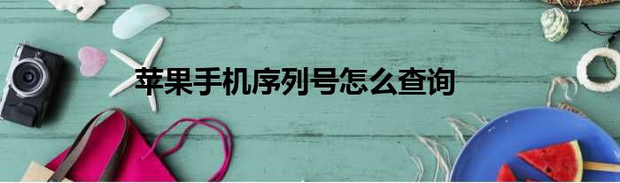 苹果手机序列号怎么查询