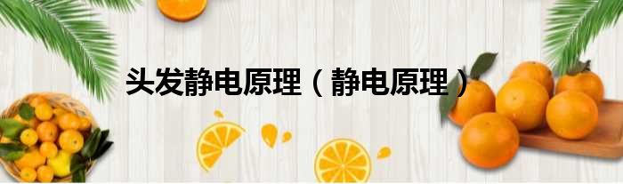 头发静电原理 静电原理