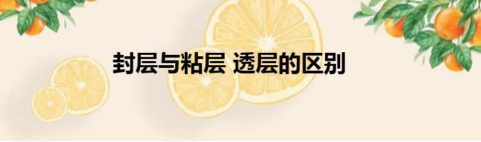 封层与粘层 透层的区别