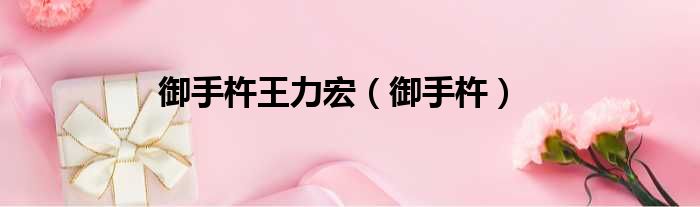 御手杵王力宏 御手杵