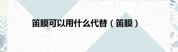 笛膜可以用什么代替 笛膜