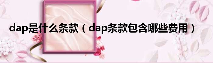 dap是什么条款 dap条款包含哪些费用