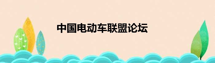 中国电动车联盟论坛