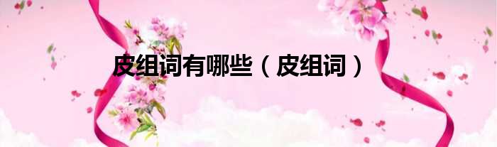 皮组词有哪些 皮组词