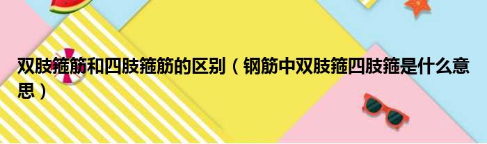 双肢箍筋和四肢箍筋的区别 钢筋中双肢箍四肢箍是什么意思