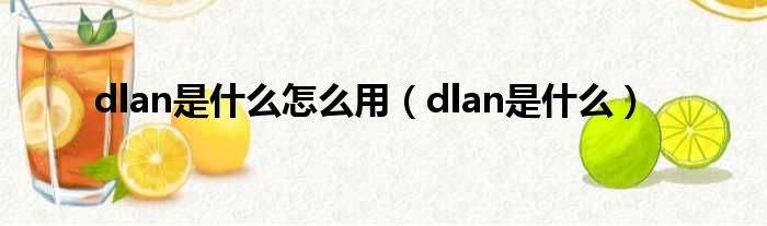 dlan是什么怎么用 dlan是什么