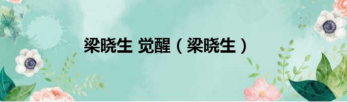 梁晓生 觉醒 梁晓生
