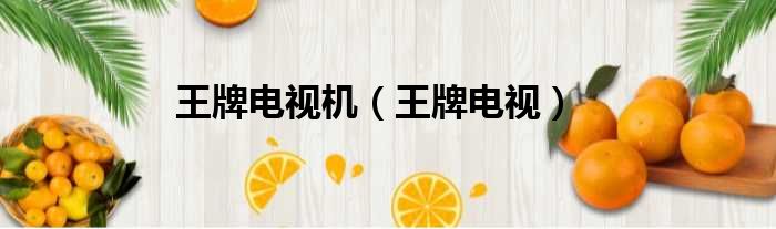 王牌电视机 王牌电视