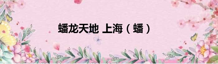 蟠龙天地 上海 蟠