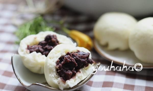 #美的聪明火微波炉#奶香豆沙包