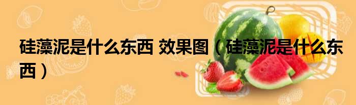 硅藻泥是什么东西 效果图 硅藻泥是什么东西