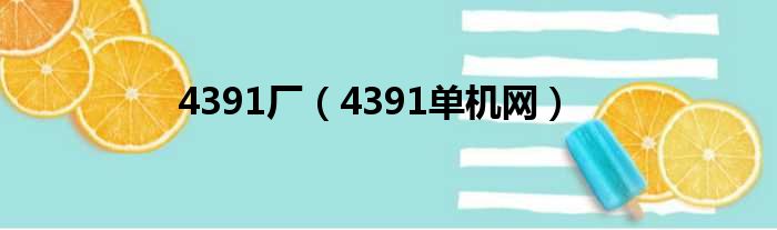 4391厂 4391单机网