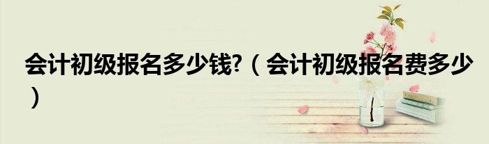 会计初级报名多少钱  会计初级报名费多少