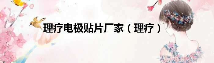 理疗电极贴片厂家 理疗