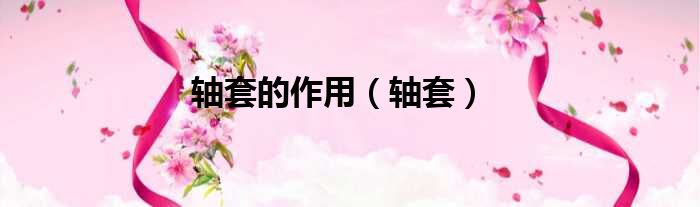 轴套的作用 轴套