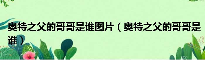 奥特之父的哥哥是谁图片 奥特之父的哥哥是谁