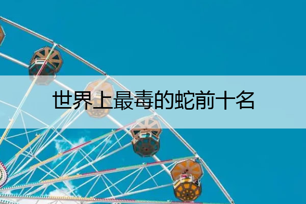 世界上最毒的蛇前十名 世界上最毒的蛇前十名你